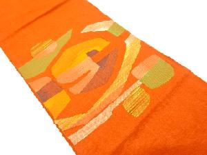 抽象模様織り出し紬名古屋帯